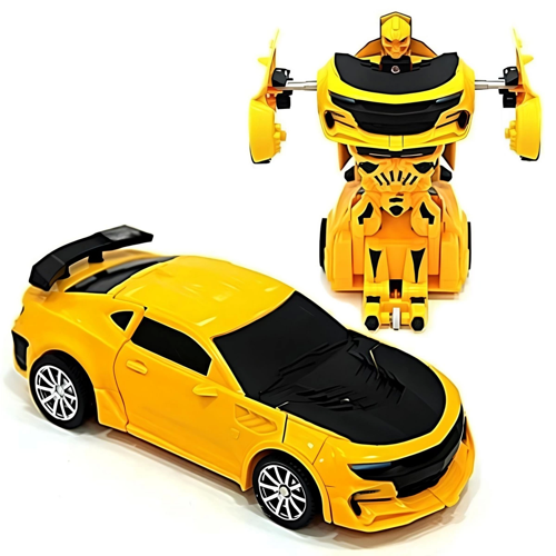 Robot Olan Araba Sarı - 15 CM