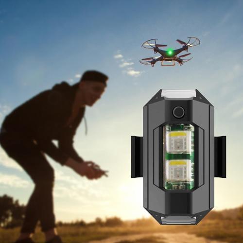 Led MotosikleT Bisiklet Drone İHA 7 Renk Harekete Duyarlı Şarjlı Mini Sinyal Led Çakar Uçak Kanadı Çakarı