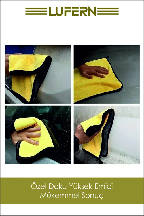 Oto Kurulama Bezi Araç Bez ve Sünger Mikrofiber Temizleme Yıkama Cam Araba Kurulama Havlu