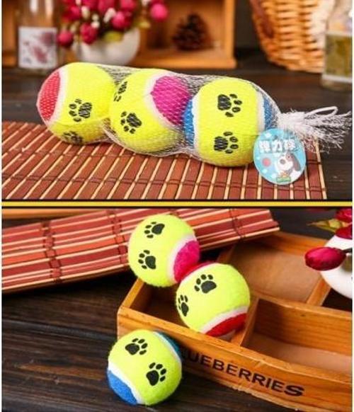 3 Adet Kedi Köpek Eğitim Topu Köpek Oyun Topu 3 Lü Set Köpek Oyuncağı 6,5 cm Evcil Hayvan Eğitim Topu 