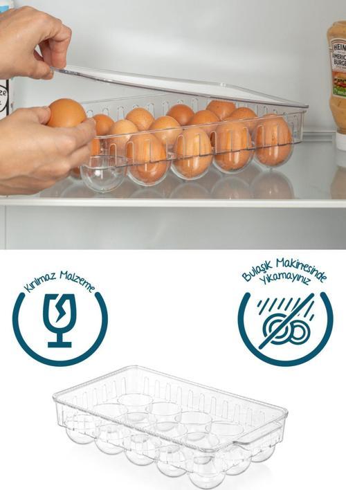 15li Kırılmalara Karşı Dayanıklı Yumurtalık - Bölmeli Yumurta Saklama Kutusu