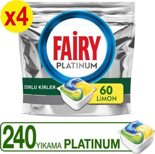 Platinum 240 Yıkama Bulaşık Makinesi Deterjanı Tableti / Kapsülü Limon Kokulu