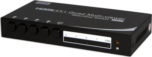 4 Port HDMI Switch, 4 giriş - 1 çıkış, 5 farklı görüntü seçeneği sunar, uzaktan kumandalı&lt;br