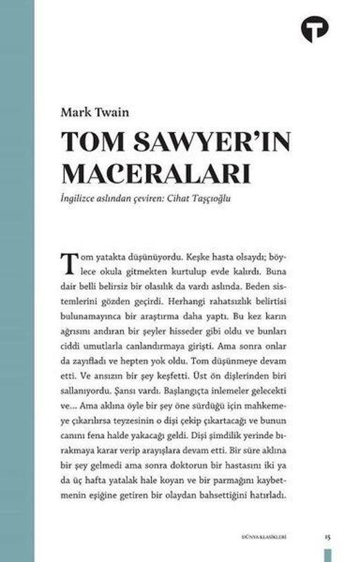 Tom Sawyer'ın Maceraları - Yeni Büyükler İçin