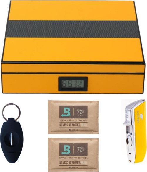 PremiumQuality Küçük Humidor Puro Seti (2 Adet Boveda 72 60 Gram Hediyeli)