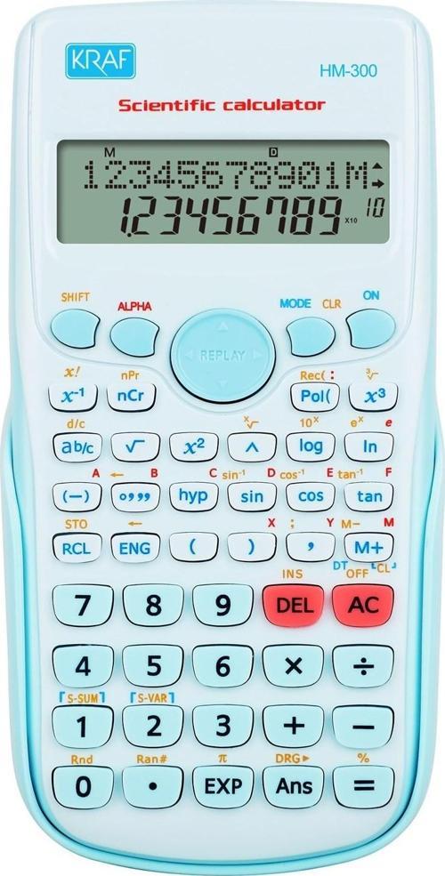 HESAP MAKİNESİ BİLİMSEL FONKSİYONLU HM-300 BL MAVİ