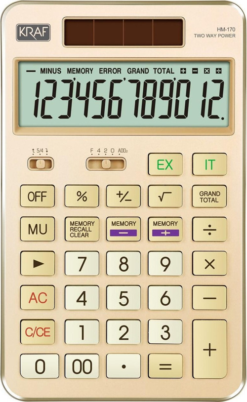 HESAP MAKİNESİ MASAÜSTÜ 12 HANE HM-170 GD