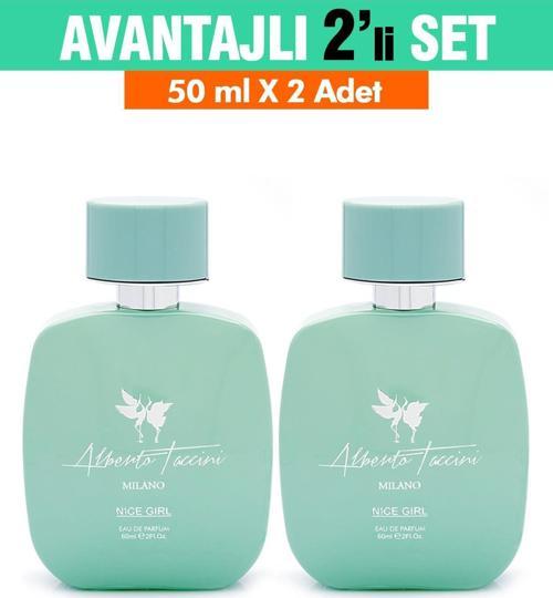 2'Li Set Alberto Taccini Nice Girl Kadın Parfüm 50 ml