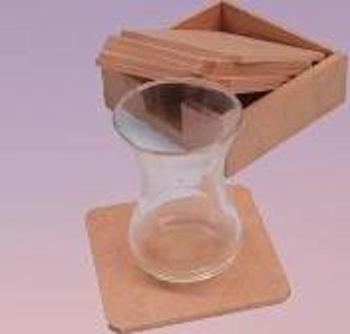 Hobi 90024 Dekoratif Model Tabak Altı Seti Kare Ahşap HAM MDF El Yapımı