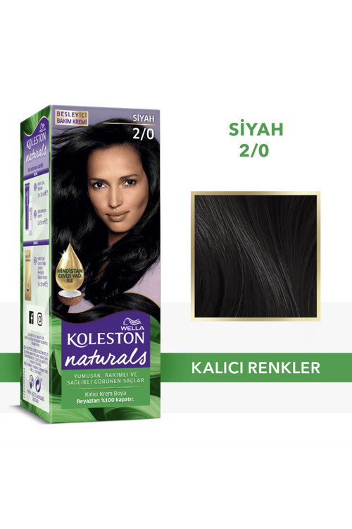 Naturals Saç Boyası 2/0 Siyah