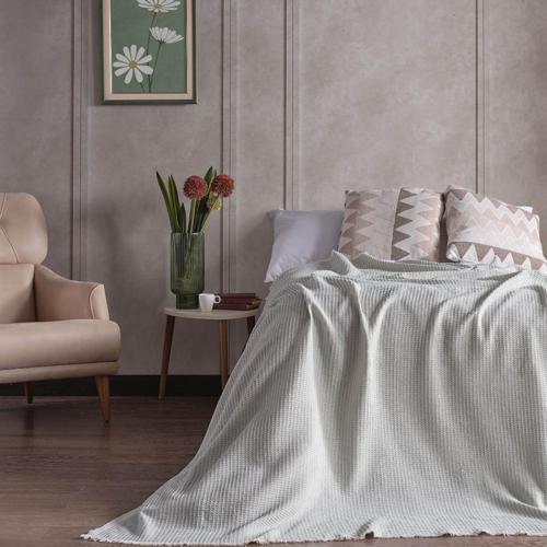 Çift Kişilik Kare Motifli Desen Pike - Yatak Örtüsü