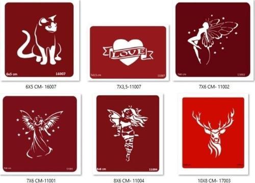 Melek Modelleri Geçici Dövme Şablonu Seti Sadece Desen