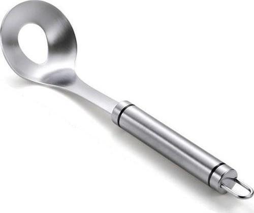 Delikli Köfte Yapma Kaşığı Çelik Paslanmaz Lokma Kaşığı Pişi Hamur Kaşığı 24 cm