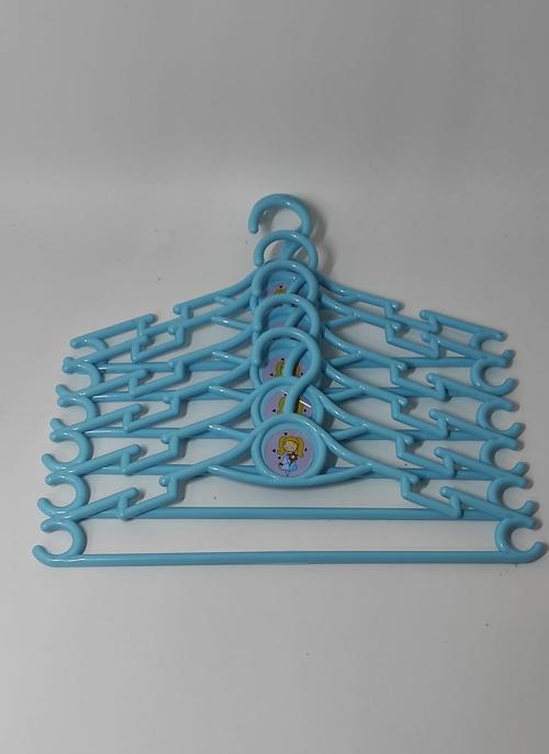  Çocuk Elbise Askısı  6'lı  Mavi Bebek Kıyafet  Askısı 30*15 cm 