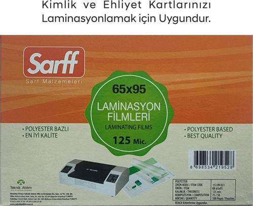 125 Mikron 65x95mm PVC Kimlik ve Ehliyet Laminasyon Filmi (100 lü Paket)
