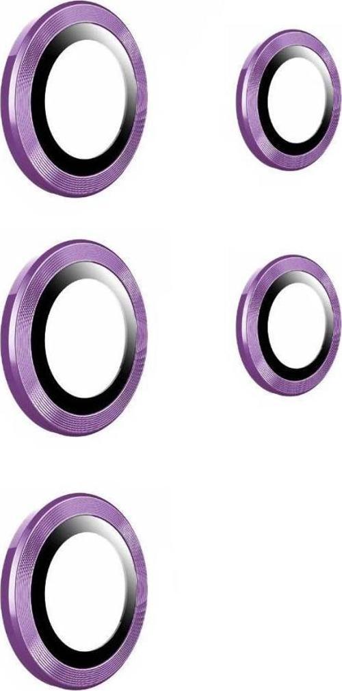 Samsung S24 Ultra İle Uyumlu Darbeye Dayanıklı Safir Kamera Lens Koruyucu Mor