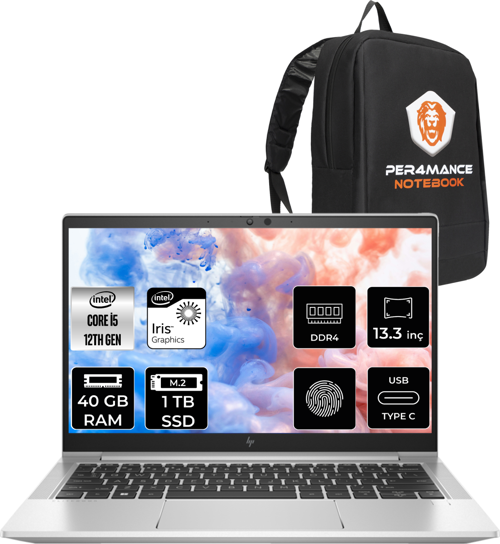 Elitebook 630 G9 İ5 1235U 40Gb Ram 1Tb Ssd 13.3'' Fhd Fdos 6S6Y3Ea & Per4 Çanta