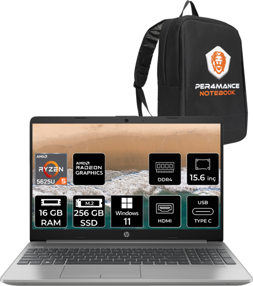 255 G9 Ryzen 5 5625U 16Gb Ram 256Gb Ssd 15.6'' Fhd W11Home 723Q2Ea & Per4 Çanta