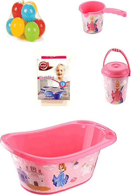 Fileli Bebek Küveti Ve Banyo Seti 5 Parça