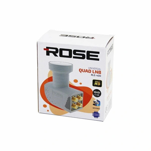 4LÜ UYDU LNB UNIVERSAL QUAD FULL HD - 3D - 0.1DB RLE-400 (5047)