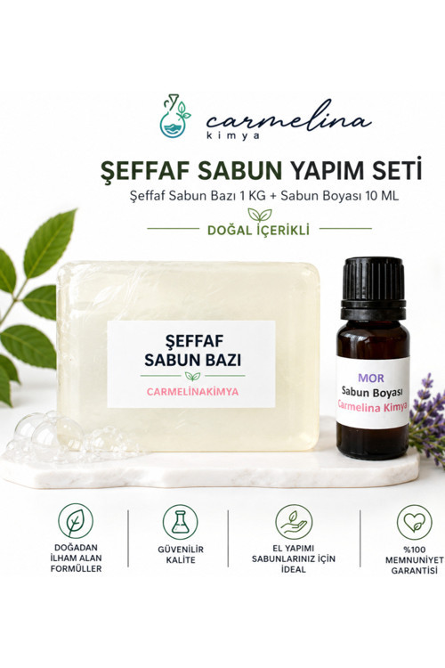 Şeffaf Sabun Bazı Ve Mor Sabun Boyası