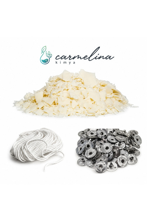Soya Parafini (Soya Wax) 1Kg- 2Mt Fitil- 10 Adet Çıt Çıt