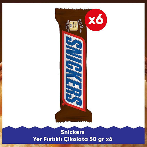 YER FISTIKLI ÇİKOLATA 50 G 6X