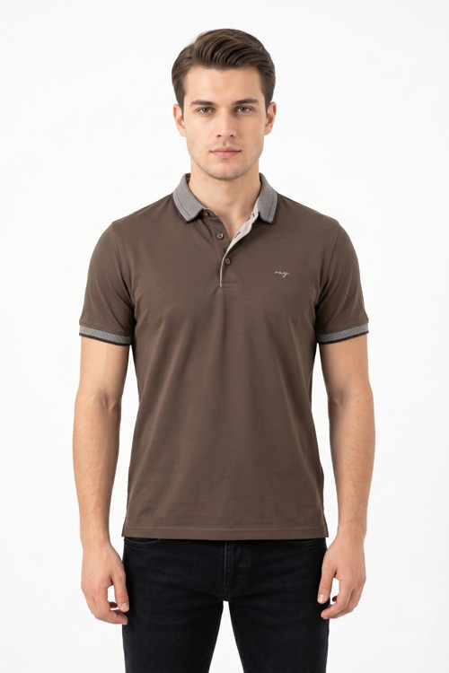 Erkek Polo Yaka Kısa Kollu Tişört Regular Kalıp T3000 BGL-ST05555