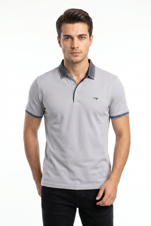 Erkek Polo Yaka Kısa Kollu Tişört Regular Kalıp T3000 BGL-ST05555