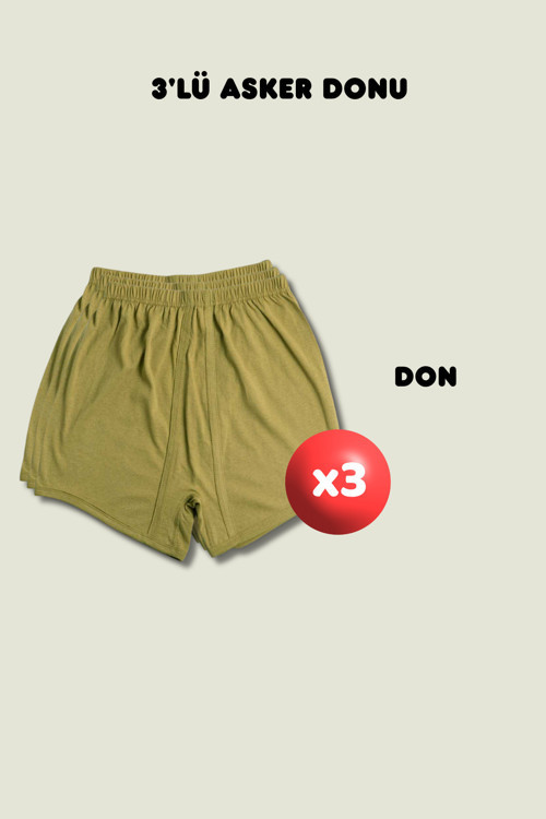 3'Lü Don Askerlik Seti - Temel Ve Bedelli Askerlik Malzemeleri