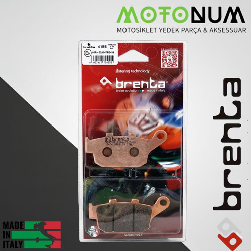 Yamaha Fz 8 S Arka Fren Balata Sinterli Brenta ( Made İn İtaly)