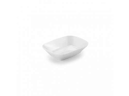 Porelin Köşeli Beyaz Kayık Tabak 20 cm