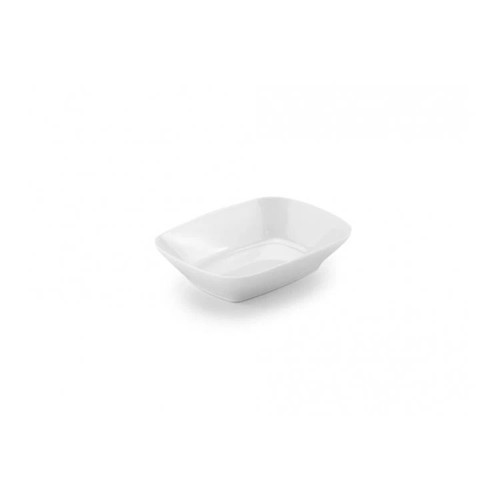 Melamin Köşeli Beyaz Kayık Tabak 17 cm