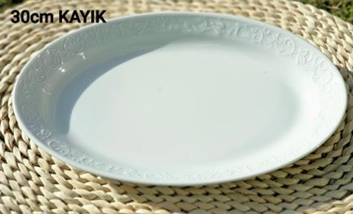 Güral Porselen Beyaz Kayık Tabak 30 cm