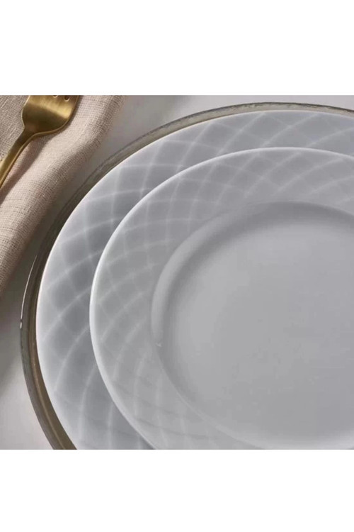 Güral Porselen Alfa Düz Beyaz Tabak 20 cm 6'lı
