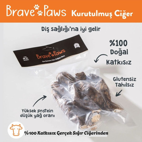 SP Brave Paws Kurutulmuş Dana Ciğer Stick 100 Gram Köpek Ödül Maması