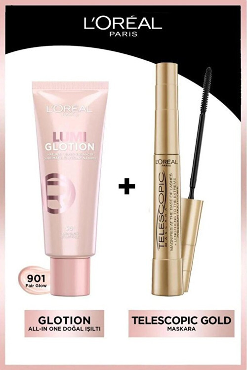 Loreal Paris Telescopic Maskara ve Doğal Işıltı Highlighter 901