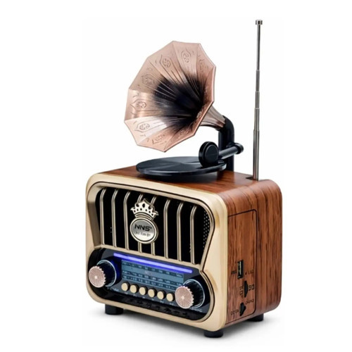 NNS NS-7251BT Retro Gramofon Tasarımlı Nostaljik Radyo ve Bluetooth Hoparlör