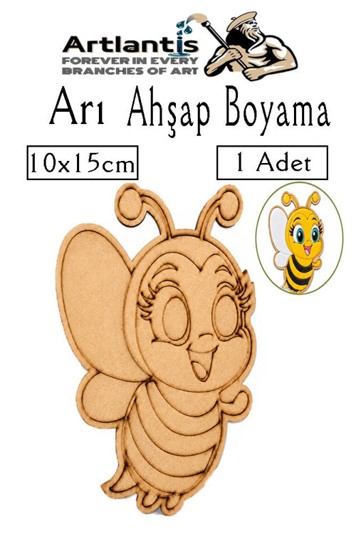 Ahşap Boyama Böcekler 1 Adet 10x15cm Boyama Böcek Figürleri Etkinlik Çocuk Gelişim Motor Beceri Kreş Anasınıfı
