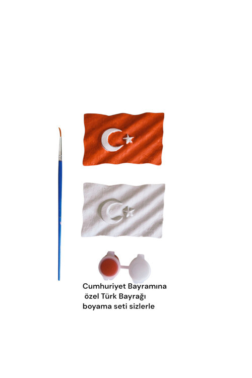 Marka Taş Tozu Türk Bayrağı Boyama Seti