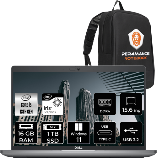 Latitude 3540 İ5 1335U 16Gb Ram 1Tb Ssd 15.6'' Fhd W11Home N006L354015 & Per4 Çanta