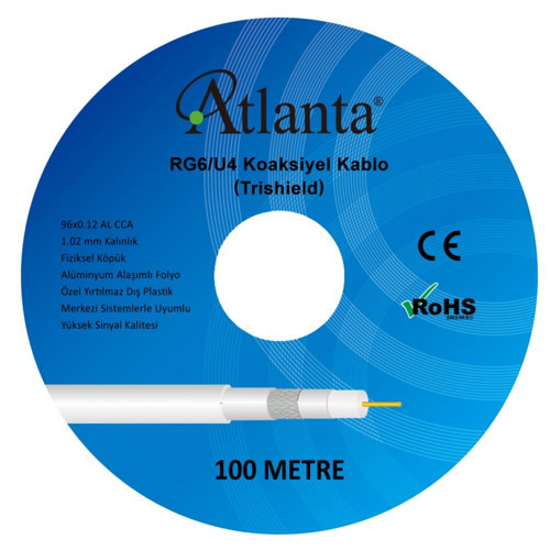 RG6/U4 96 Tel CCA Anten Kablosu (100 Metre)
