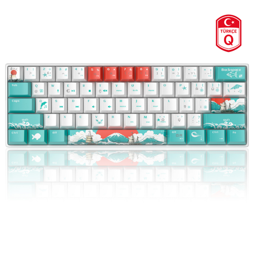 Star61 Waves %60 Hot-Swap Mekanik Beyaz Gaming Klavye