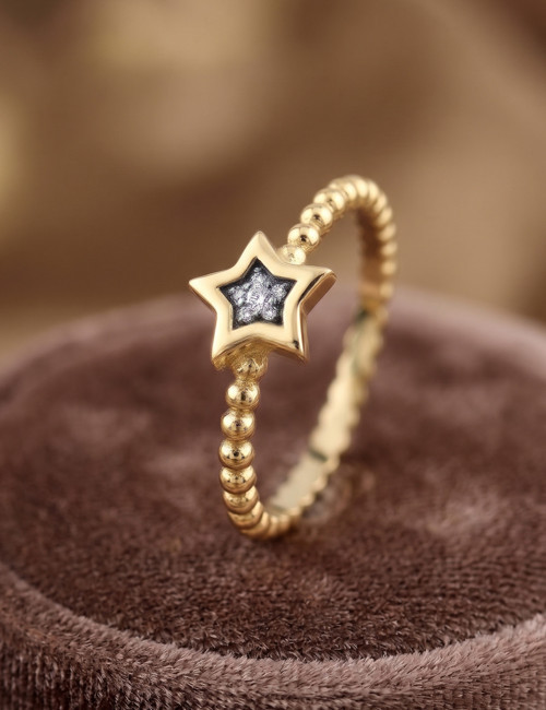 0.04 Karat Pırlantalı Yıldız Chocolate Yüzük PY1066