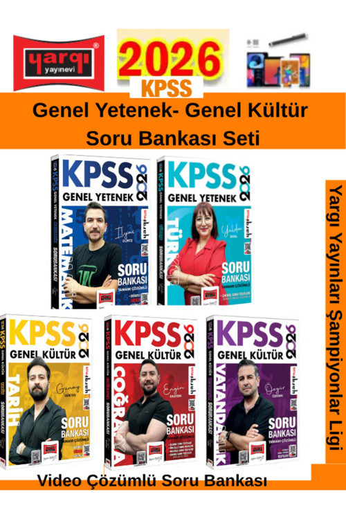 2026 Kpss Gy-Gk Kazandıran Hocalar Tüm Dersler(5 Kitap)Video Çözümlü Soru Bankası