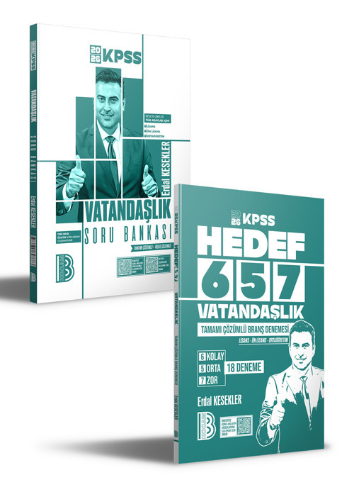 2026 Kpss Vatandaşlık Soru Bankası Ve Deneme Seti(Erdal Kesekler)
