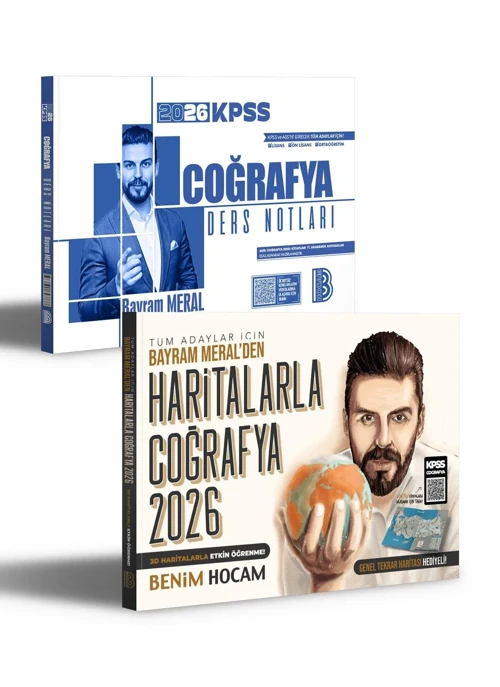 2026 Kpss Coğrafya Ders Notları Ve Haritalarla Coğrafya Set(Bayram Meral)