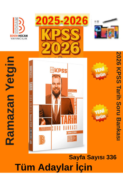 Benim Hocam Yayınları 2026 Kpss Tarih Tamamı Çözümlü Soru Bankası+Kalem