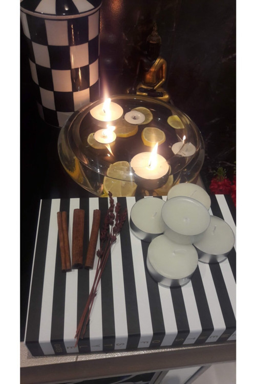 Eğlence Adası Büyük Tealight 12'Li Beyaz Mum