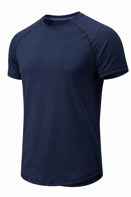 Erkek Spor Tişört Fitness Antrenman Tişörtü Oval Kesim Likralı Süprem Reglan Kol OVAL-T22